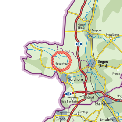 Landkarte Osterwald