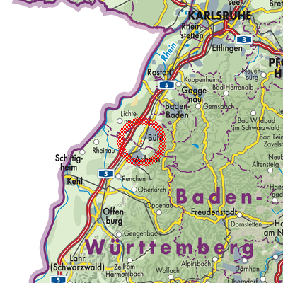 Landkarte Ottersweier