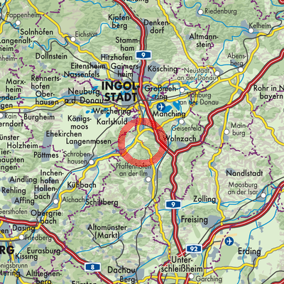 Landkarte Pörnbach