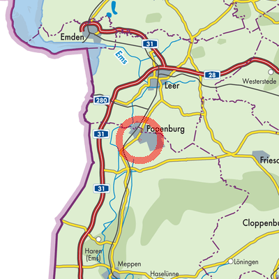 Landkarte Papenburg
