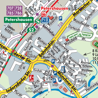 Stadtplan Petershausen