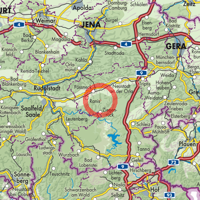 Landkarte Peuschen