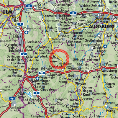 Landkarte Pfaffenhausen