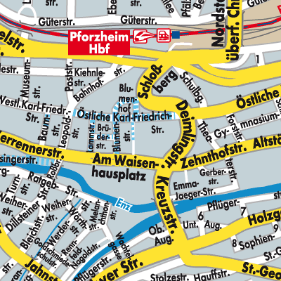 Stadtplan Pforzheim