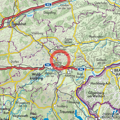 Landkarte Pleiskirchen