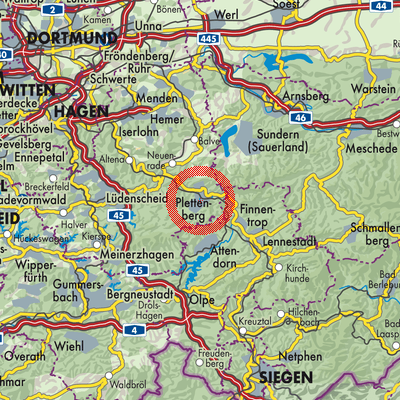 Landkarte Plettenberg