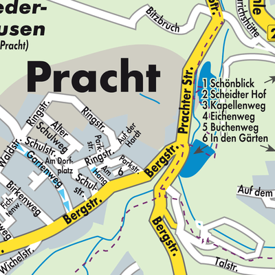 Stadtplan Pracht