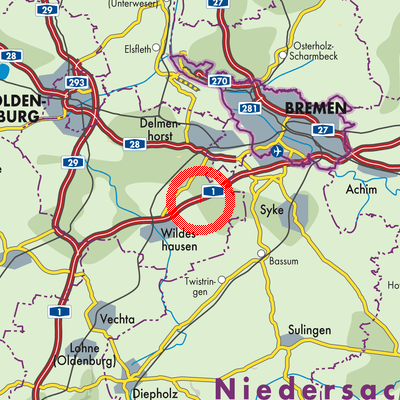 Landkarte Prinzhöfte