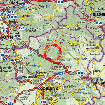 Landkarte Puderbach