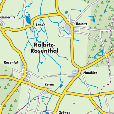 Übersichtsplan Ralbitz-Rosenthal - Ralbicy-Róžant