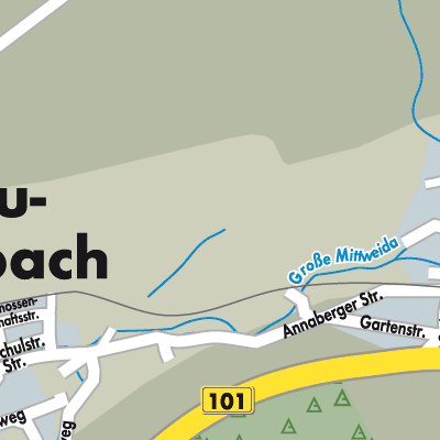 Stadtplan Raschau-Markersbach