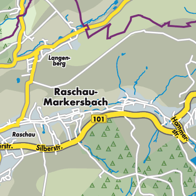 Übersichtsplan Raschau-Markersbach