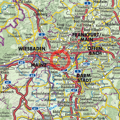 Landkarte Raunheim