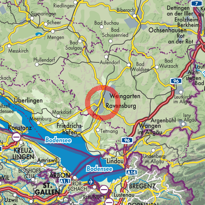 Landkarte Ravensburg