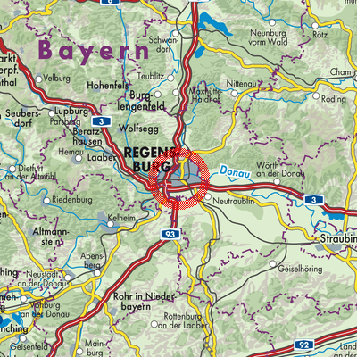 Landkarte Regensburg