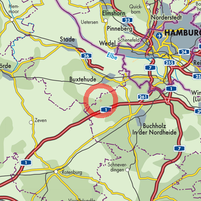 Landkarte Regesbostel