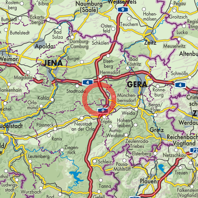 Landkarte Renthendorf