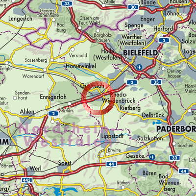 Landkarte Rheda-Wiedenbrück