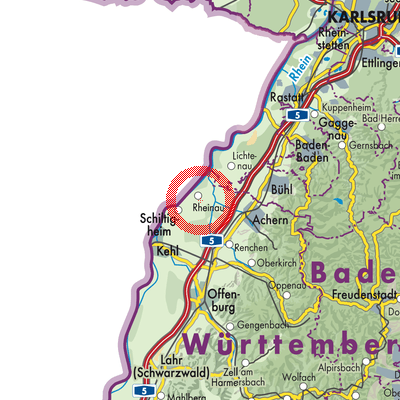 Landkarte Rheinau