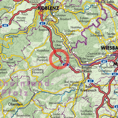 Landkarte Rheinböllen