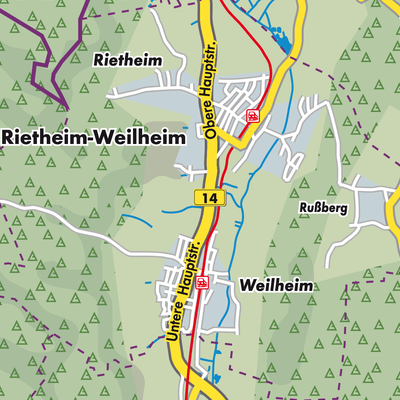 Übersichtsplan Rietheim-Weilheim