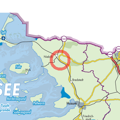 Landkarte Risum-Lindholm