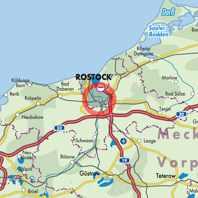 Landkarte Rostock