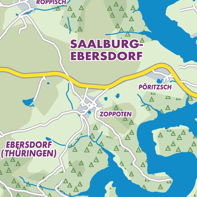 Übersichtsplan Saalburg-Ebersdorf