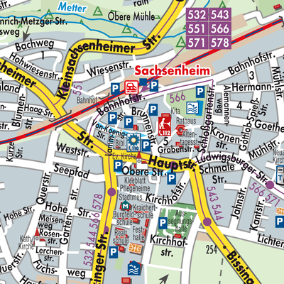 Stadtplan Sachsenheim