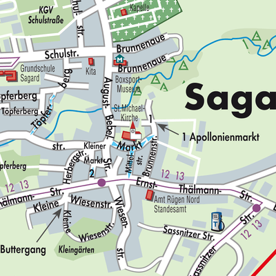 Stadtplan Sagard