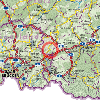 Landkarte Schönenberg-Kübelberg