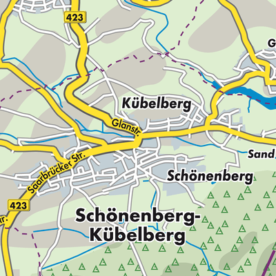 Übersichtsplan Schönenberg-Kübelberg