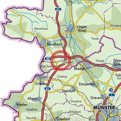 Landkarte Schüttorf