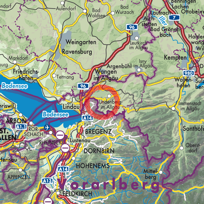 Landkarte Scheidegg