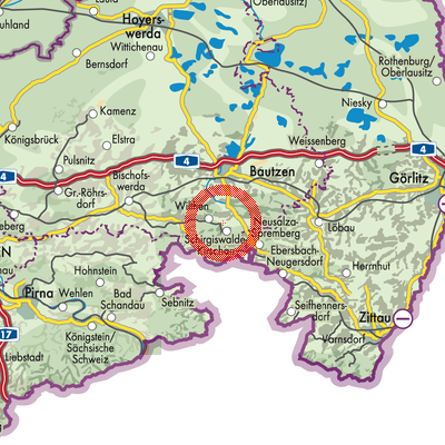 Landkarte Schirgiswalde-Kirschau