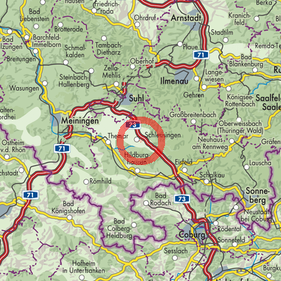Landkarte Schleusingen