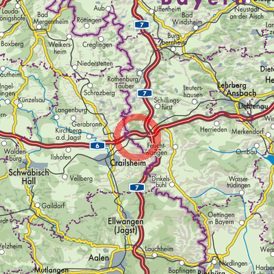 Landkarte Schnelldorf