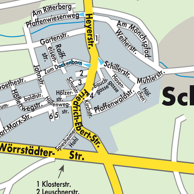 Stadtplan Schornsheim