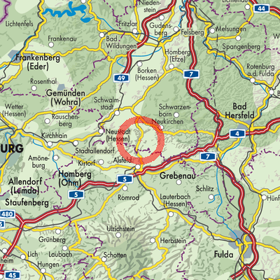 Landkarte Schrecksbach