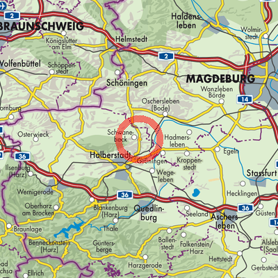 Landkarte Schwanebeck