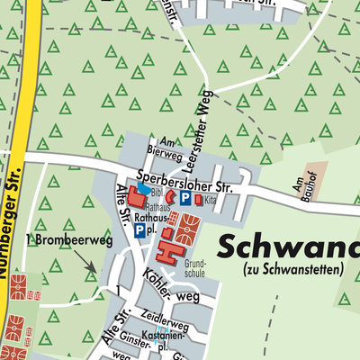 Stadtplan Schwanstetten