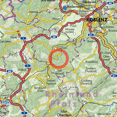 Landkarte Senheim