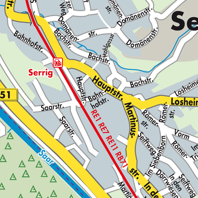 Stadtplan Serrig