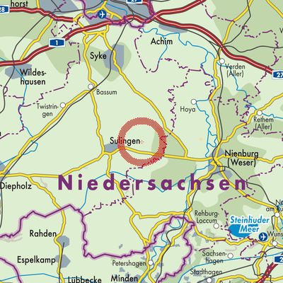 Landkarte Siedenburg