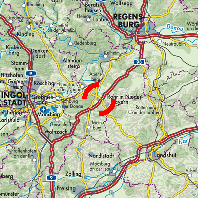 Landkarte Siegenburg