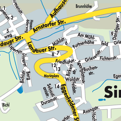 Stadtplan Simbach