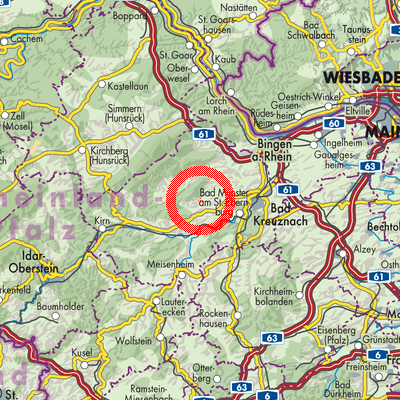 Landkarte Sponheim