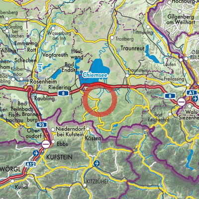 Landkarte Staudach-Egerndach