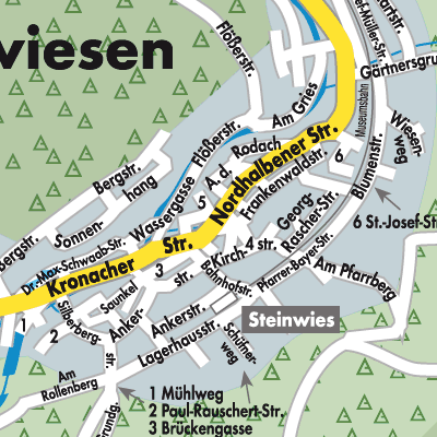 Stadtplan Steinwiesen