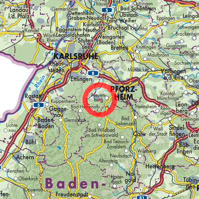 Landkarte Straubenhardt